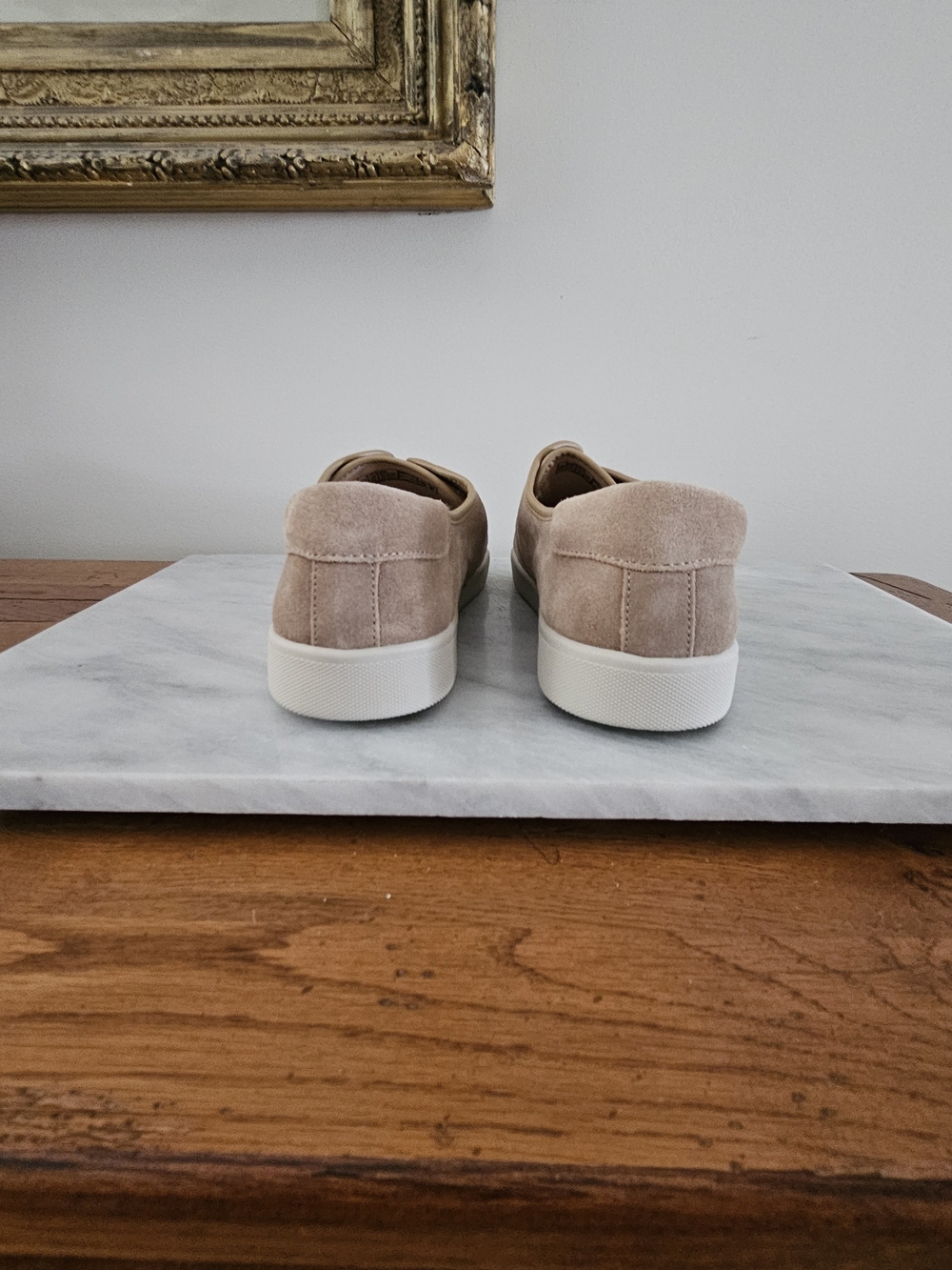 Vionic Women's Suede Sneaker in Light Tan - Picture 5 of 12